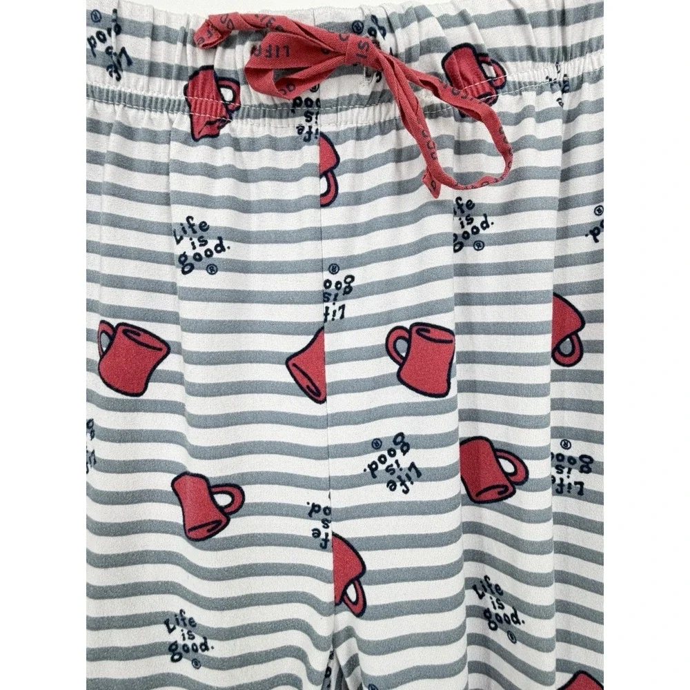 Life Is Good 2 Piece Pajama Set Tee Shirt & Pants 